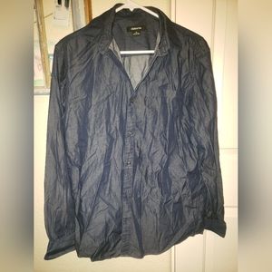 Mens size medium blue Claiborne button down long sleeve shirt.